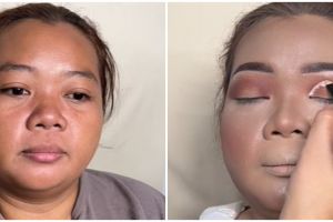 Hasilnya glamor bak Barbie, transformasi makeup wanita berwajah bulat dan tembam ini auto manglingi