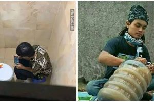 11 Potret lucu cara biar nggak ngantuk ini bikin ngelus dada, emang boleh sebrutal ini minum kopinya?