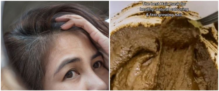 Trik samarkan rambut beruban pakai henna dicampur 2 bahan dapur ini bikin auto hitam berkilau