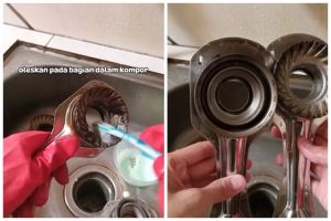Tak perlu direndam, ini cara bersihkan kerak gosong di corong burner kompor cuma tambah 2 bahan dapur