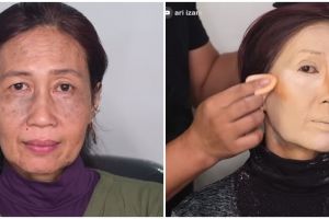 Transformasi nenek 60 tahun dirias jadi pengantin dengan makeup ala Korea, hasilnya bak usia 20-an