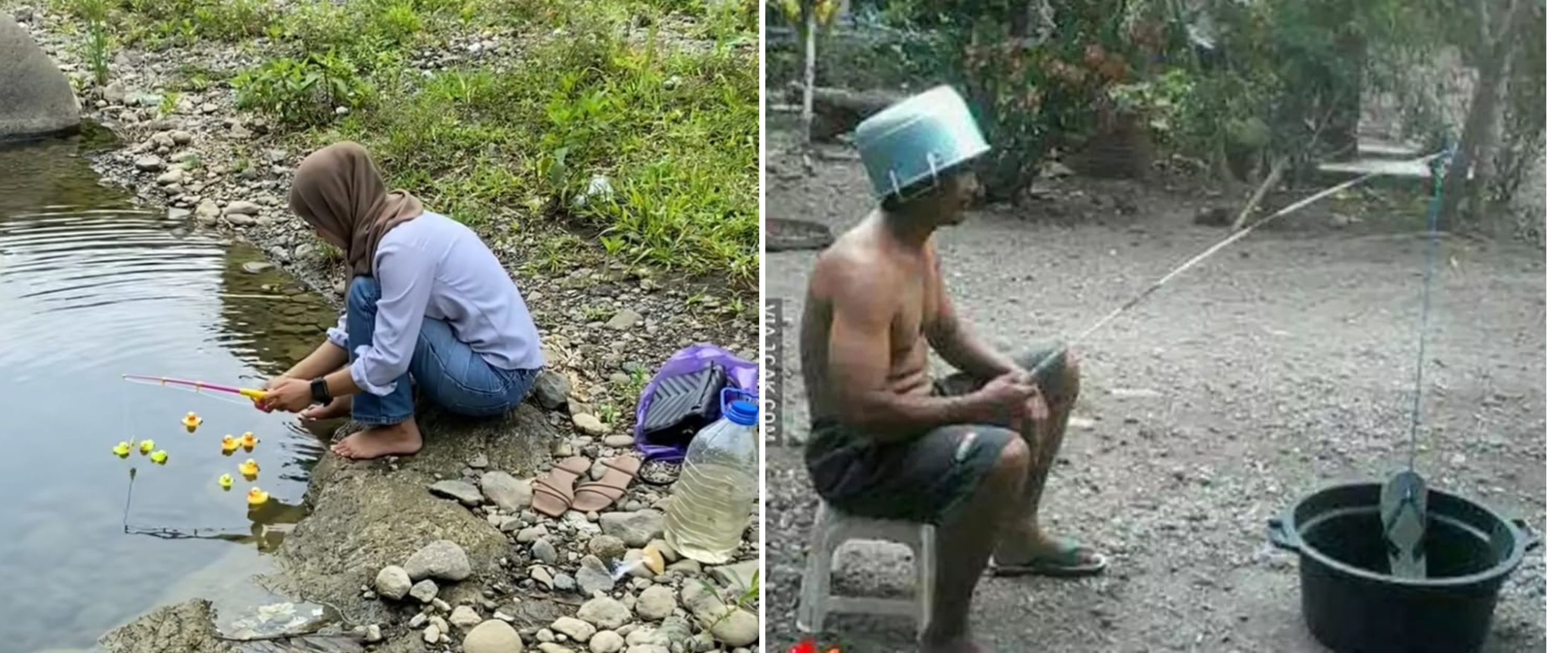 44 Potret kocak orang mancing ini definisi gabut sudah nggak tertolong, bikin geleng kepala