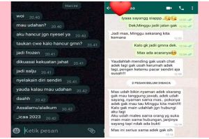 11 Chat lucu pacar marah-marah ini nggak usah dilawan mending pasrah, cuma bisa ngelus dada