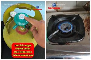 Bukan ditambal karet gelang, ini cara mengatasi tabung gas bocor dan berdesis pakai 1 alat jahit