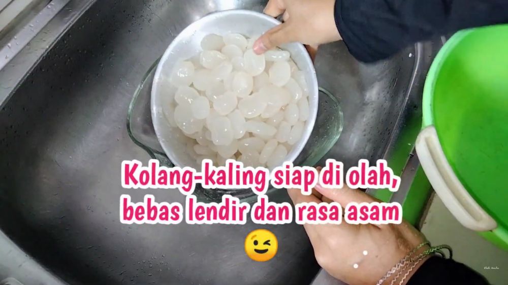 Trik mudah membersihkan lendir dan rasa asam pada kolang kaling tanpa jeruk nipis