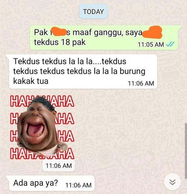 11 Chat lucu dianggap lirik lagu ini saking recehnya bikin auto nyanyi, absurd pol