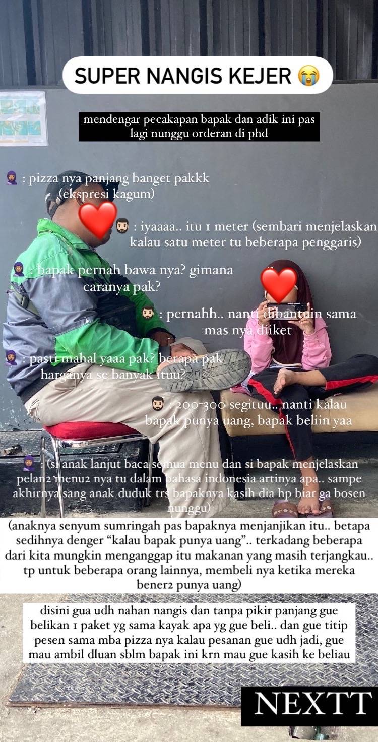 Dengar obrolan bapak dan anaknya tentang pizza, aksi wanita beri kejutan ini banjir pujian bikin salut