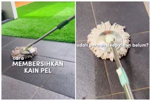 Tanpa perlu dikucek, ini trik cuci kain pel dekil agar bersih dan kinclong lagi pakai 3 bahan dapur