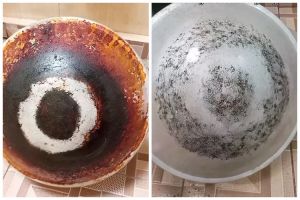 Tak perlu bubuk sitrun atau abu gosok, ini trik bersihkan pantat wajan hitam cuma pakai 3 bahan dapur