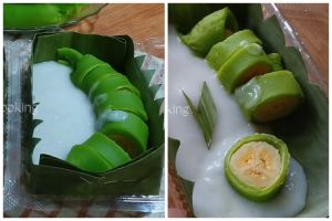 Tanpa dikukus dulu, wanita ini punya trik bikin kulit es pisang ijo yang kenyal dan tak mudah sobek