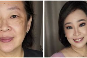 Nenek usia 50 tahun berflek hitam dirias MUA ini transformasinya manglingi, auto muda
