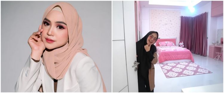 Dekorasinya serba pink bertema Hello Kitty, intip 9 potret kamar Ria