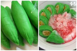 Tanpa dikukus dua kali, cara perempuan bikin pisang ijo ini hasilnya empuk dan tahan lama