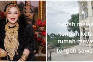 Tempati rumah bak istana di tengah sawah, 11 potret hunian bos skincare Mira Hayati ada jam lapis emas