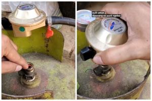 Bukan dililit benang jahit, ini trik atasi tabung gas bocor cukup pakai 1 alat sederhana