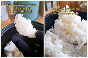 Jangan cuma ditambah air, wanita ini punya trik atasi nasi kering agar pulen lagi pakai 1 bahan dapur
