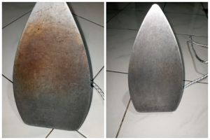 Bukan digosok lilin, pria ini punya trik hilangkan noda lengket di setrika pakai 1 bahan dapur