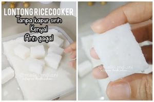 Tanpa tambahan kapur sirih, ini cara mudah membuat lontong yang padat, kenyal, dan antigagal