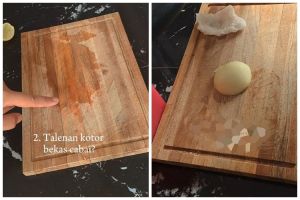 Jangan cuma dicuci sabun, ini trik ampuh bersihkan talenan kayu bekas cabai agar aroma pedasnya hilang