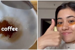 Tanpa eye cream, wanita ini tunjukkan cara hilangkan mata panda pakai kopi dicampur 1 bahan makanan