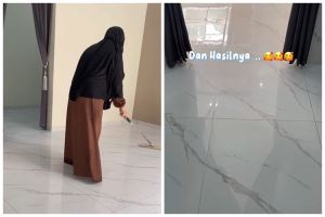 Tanpa diberi garam, ini trik mengepel lantai agar kesat sampai seminggu cukup tambah 1 bahan dapur