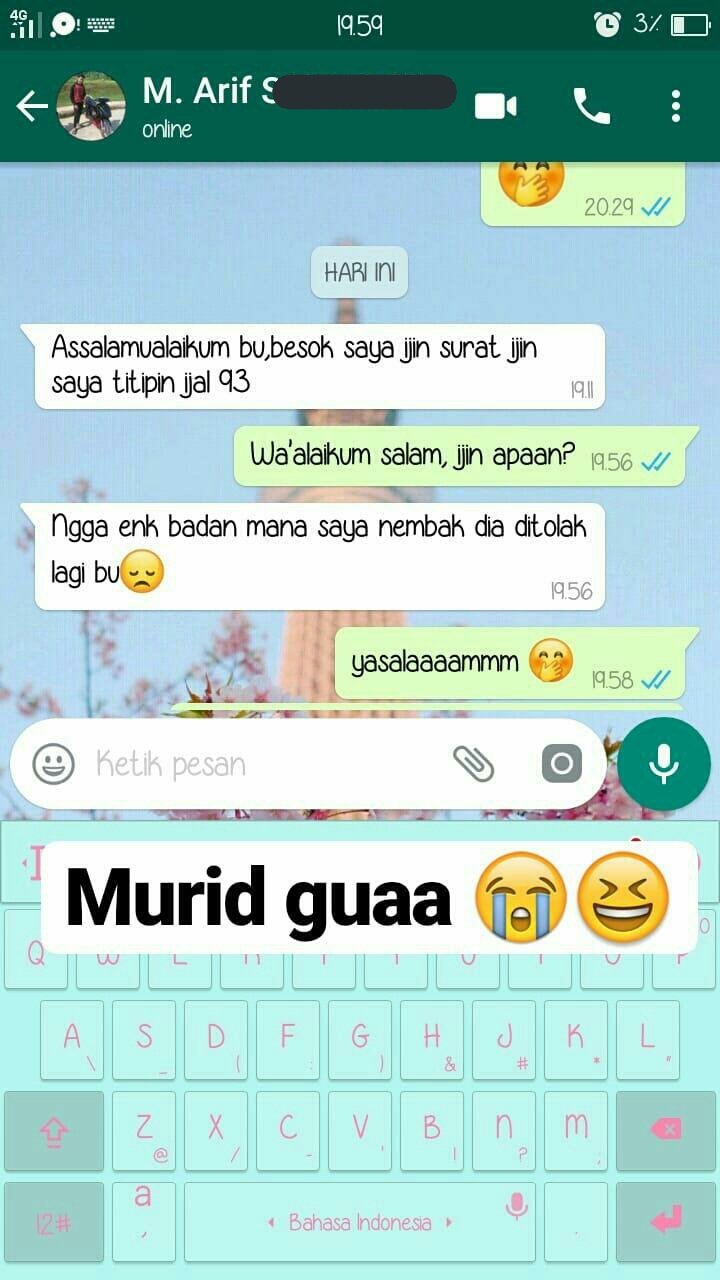 11 Chat lucu siswa izin tidak masuk sekolah ini bikin nggak habis pikir, gurunya auto senyum kecut 