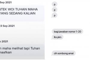 11 Chat lucu ketika teman minta contekan ini bikin senyum kesal, kemalasannya jangan ditiru