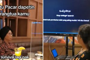 Effortnya di luar dugaan, pria lamar kekasih dengan presentasi ini atmosfernya bak sidang akhir
