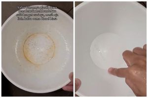 Bukan digosok spons, begini cara bersihkan mangkuk plastik berminyak agar lebih kesat pakai 1 alat ini