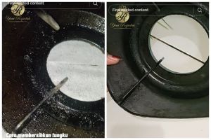 Tanpa direndam air panas, ini trik bersihkan tungku kompor berkerak tebal cuma dengan 2 bahan dapur