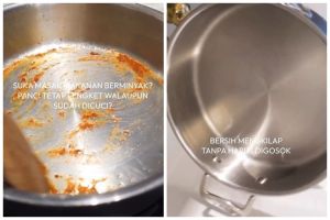 Tak perlu disikat, emak-emak ini punya trik basmi kerak dan minyak di wajan pakai 3 bahan dapur