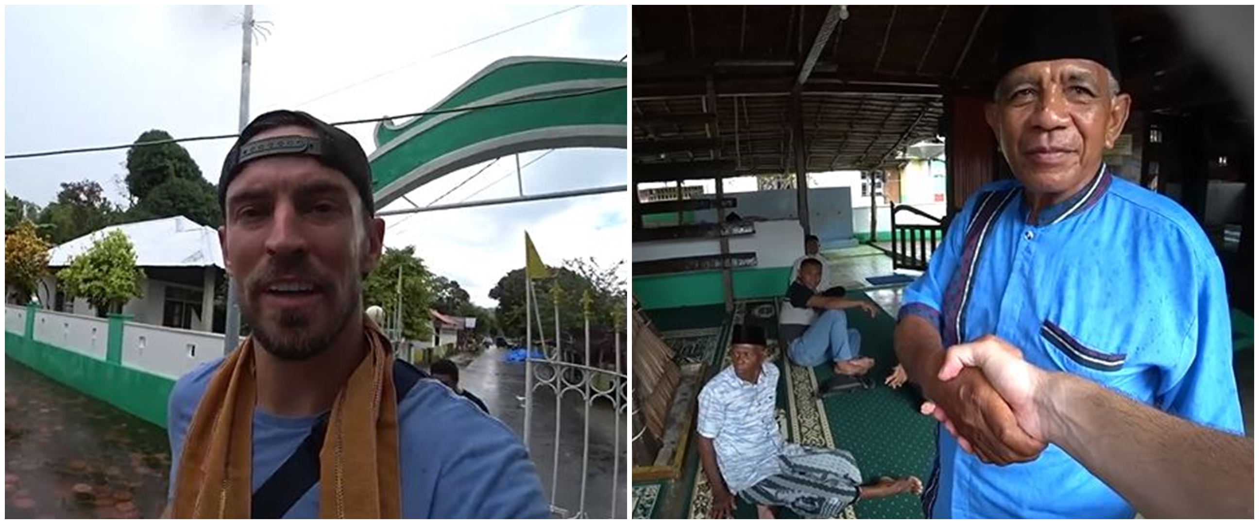 Datangi masjid berumur 600 tahun di Ambon, bule Amerika ini takjub ada guru ngaji bisa 4 bahasa asing