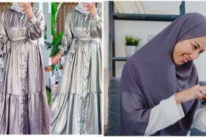 Gamis shimmer jadi tren Lebaran 2024, tampil elegan di hari nan fitri