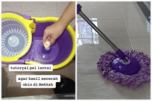 Bukan dicampur garam, ini trik mengepel lantai agar kesat dan kinclong tambah 1 bahan dapur