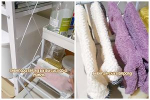 Tanpa disikat, ini trik mencuci lap dapur dekil agar kinclong lagi cuma pakai 2 bahan dapur