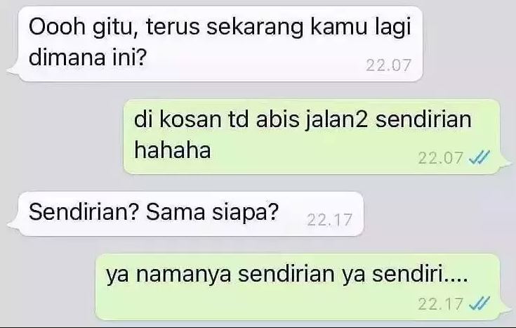 11 Chat lucu menghadapi pertanyaan intimidasi dari pacar ini bikin susah nelan ludah, auto skakmat