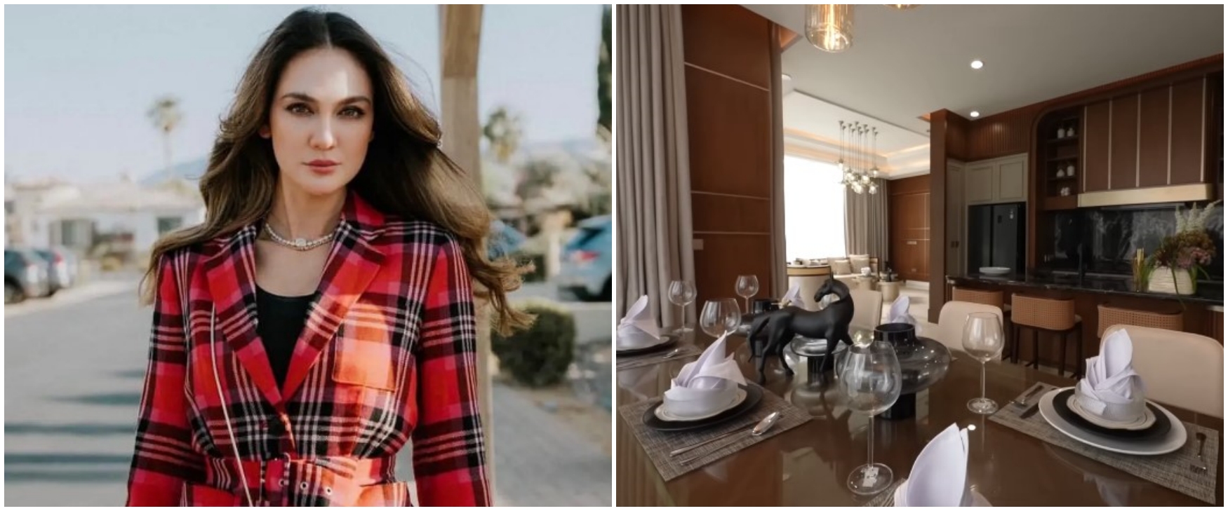 Nyambung dengan ruang tamu, ini 9 potret dapur bersih Luna Maya di rumah baru estetik untuk endorse