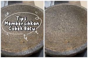 Bukan gunakan spons dan sabun, ini cara mencuci cobek batu agar bersih dan tak bau pakai 2 bahan dapur