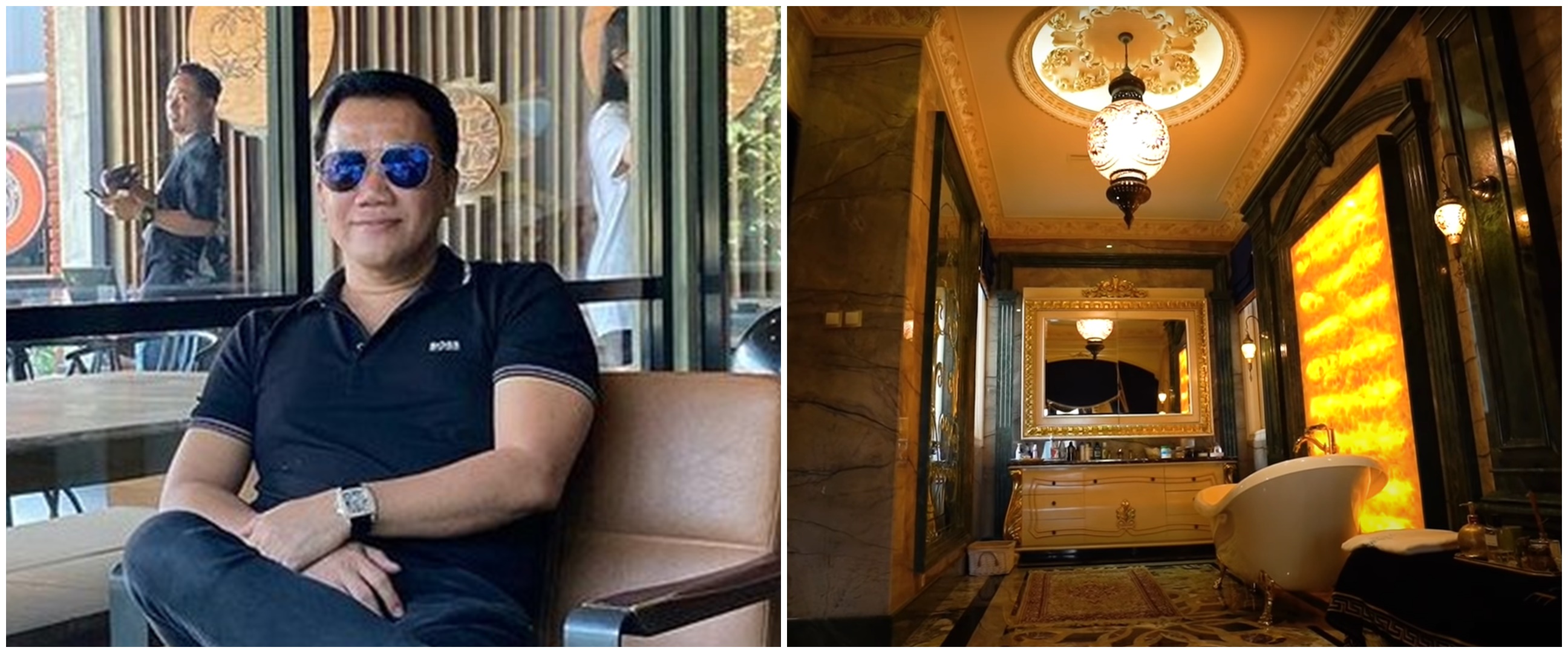 9 Potret kamar mandi Fitno Fabulous ‘Crazy Rich Pondok Indah' ini bikin takjub, ada TV di balik cermin