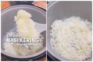 Tanpa perlu dikukus, ini cara agar nasi kering di rice cooker bisa pulen kembali cuma pakai 1 bahan