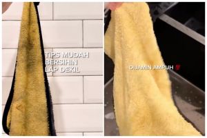 Tanpa dikucek baking soda, ini cara cuci lap dapur dekil dan bau agar bersih pakai 2 bahan dapur