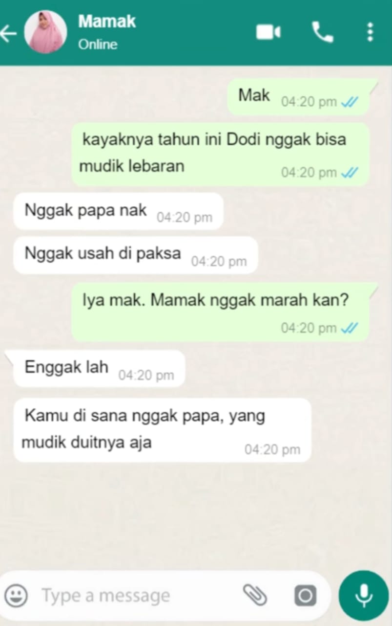 11 Chat lucu percakapan tentang mudik ini endingnya bikin nggak bisa berkata-kata, auto senyum kecut