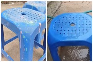Tanpa diolesi thinner, ini trik bersihkan noda cat pada kursi cuma mengandalkan 2 bahan dapur