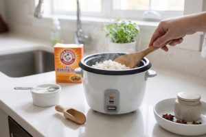 Trik agar nasi tak kering walau disimpan seharian di rice cooker, cuma modal 1 bahan dapur