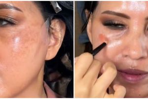 Jadi tampak lebih muda, transformasi makeup wajah ibu-ibu berflek hitam ini auto fresh dan mulus