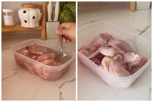 Cuma butuh 7 menit, ini trik cepat mencairkan daging ayam beku dari freezer cuma pakai 2 bahan dapur
