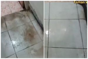 Bukan digosok garam, ini cara ampuh hilangkan noda membandel di lantai cuma tambah 1 bahan dapur