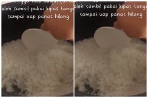 Tanpa bahan tambahan, ini trik menanak nasi agar tak mengering dan cepat basi di dalam rice cooker