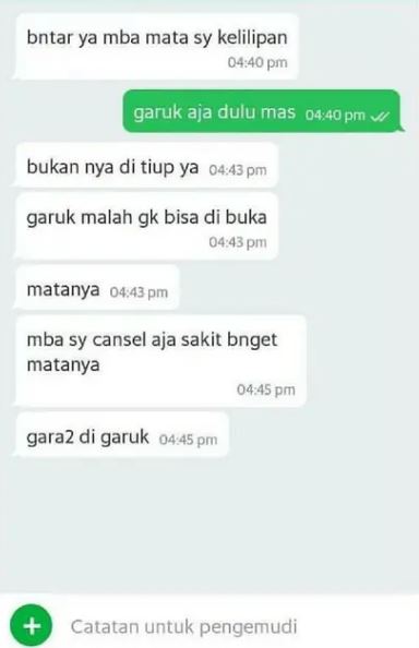 11 Chat lucu alasan cancel orderan ojek online ini bacanya bikin nyengir tipis sambil tepuk jidat