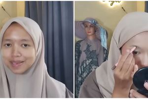 Hasilnya jadi bak beda orang, cewek polos ini ubah wajahnya dengan look glam makeup yang flawless